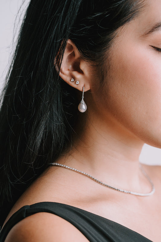 South Sea Pearl Diamond Earrings