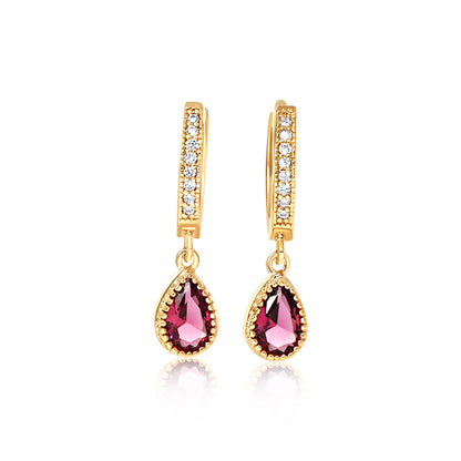 RUBY DROP EARRINGS